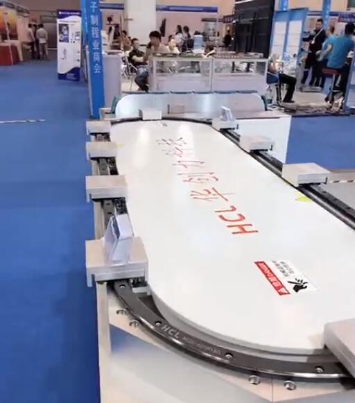 新能源設備環(huán)形導軌自動輸送線操作視頻